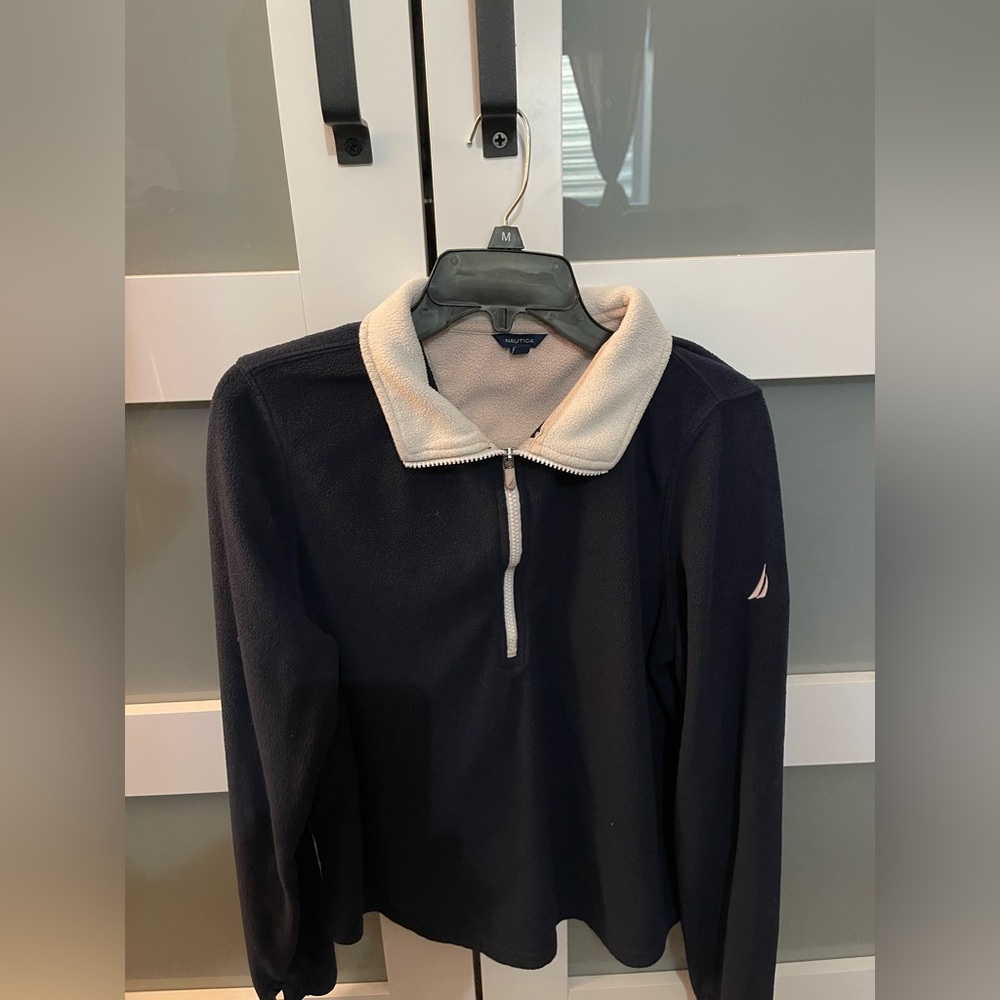 Nautica (3 for the price of 1), Quarter Zip Fleece Top in Red, Blue & Black - Picture 7 of 11